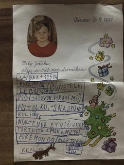 Reálný dopis pro Ježíška